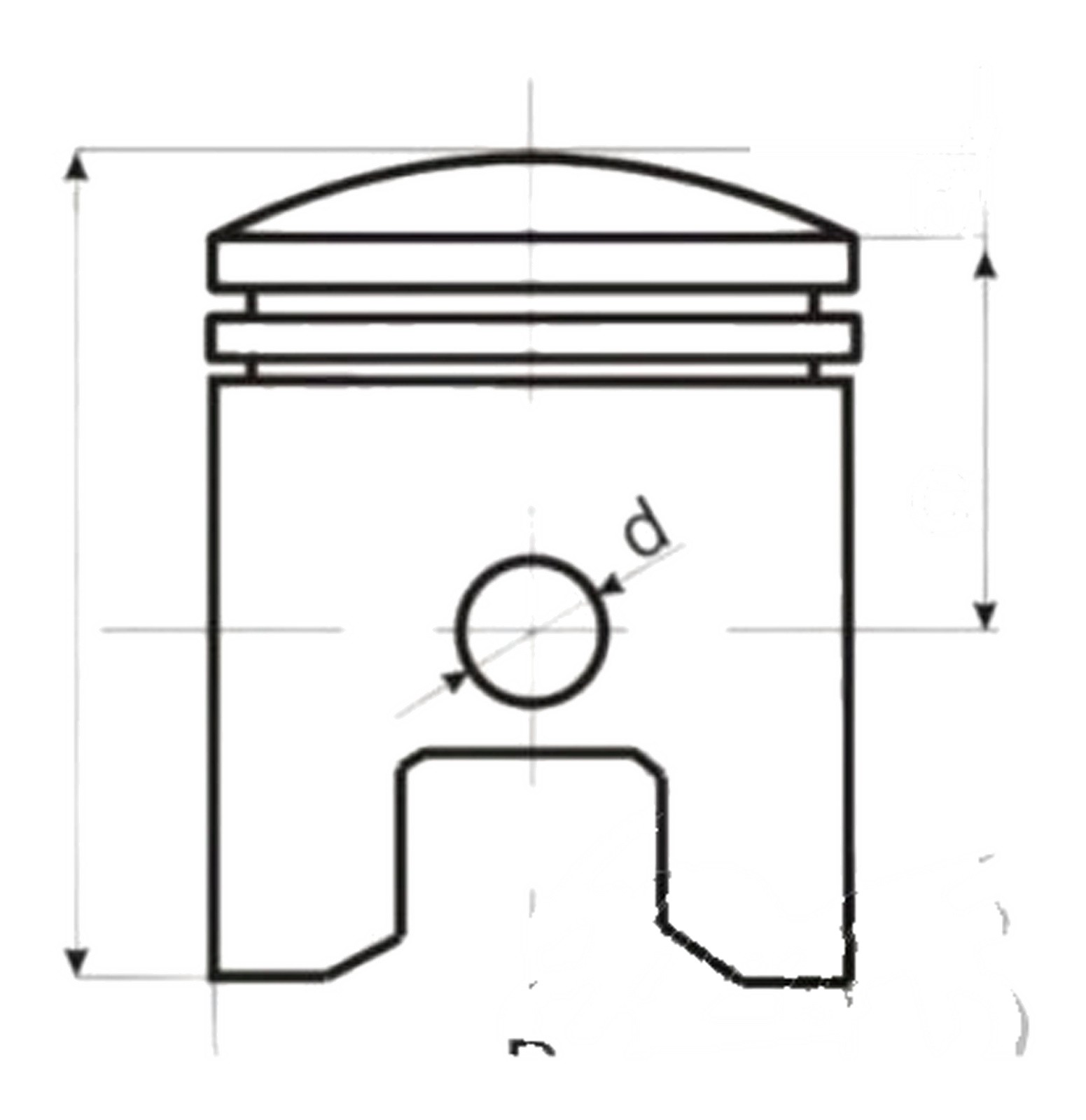Piston 125 GY6 4T résout la perte de compression du moteur 152QMI-E4