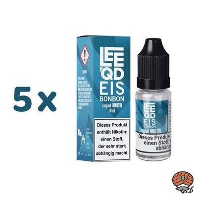 LEEQD Eisbonbon 3mg/ml Nikotin, Liquid 5x 10ml