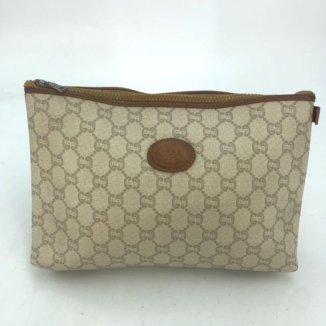 Vintage Gucci White Leather Handbag Pouch FS553 NW670420