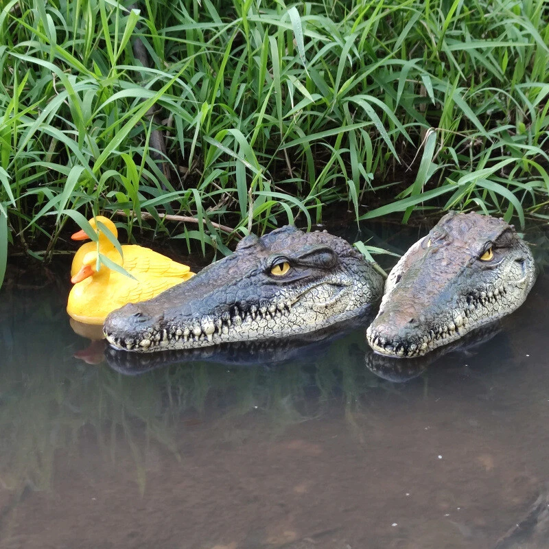 Artificial Fake Crocodile Alligator Head Floating Pool Decoy Decor Halloween - image 4 of 4