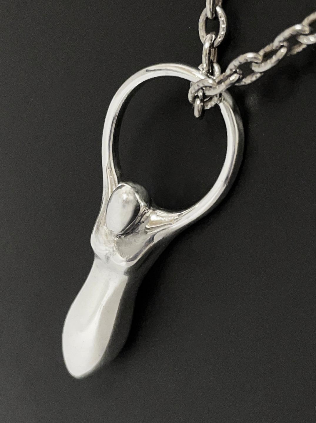 SOLID 925 STERLING SILVER GODDESS PENDANT - image 2