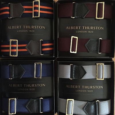 Brandneu Saison Albert Thurston Verstellbar Elastisch Armbinden Für Hemd Ärmel