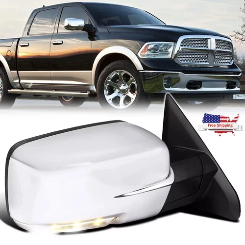 For 2013-2018 Dodge Ram 1500 Chrome Power Folding Heated Right Mirror+LED Signal