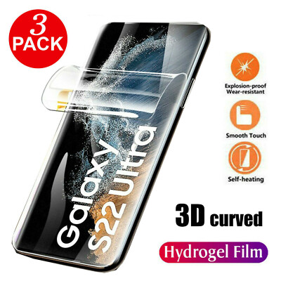 3PCS HYDROGEL Screen Protector For Samsung Galaxy S25 S24 S23 S22 S21 ULTRA Plus