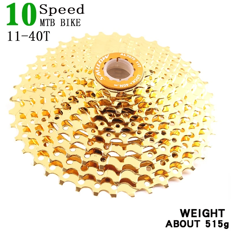 Gold 10S 11-42T MTB Bike Cassette 10 Speed Freewheel Mountain Bicycle Sprockets - Image 2 of 4