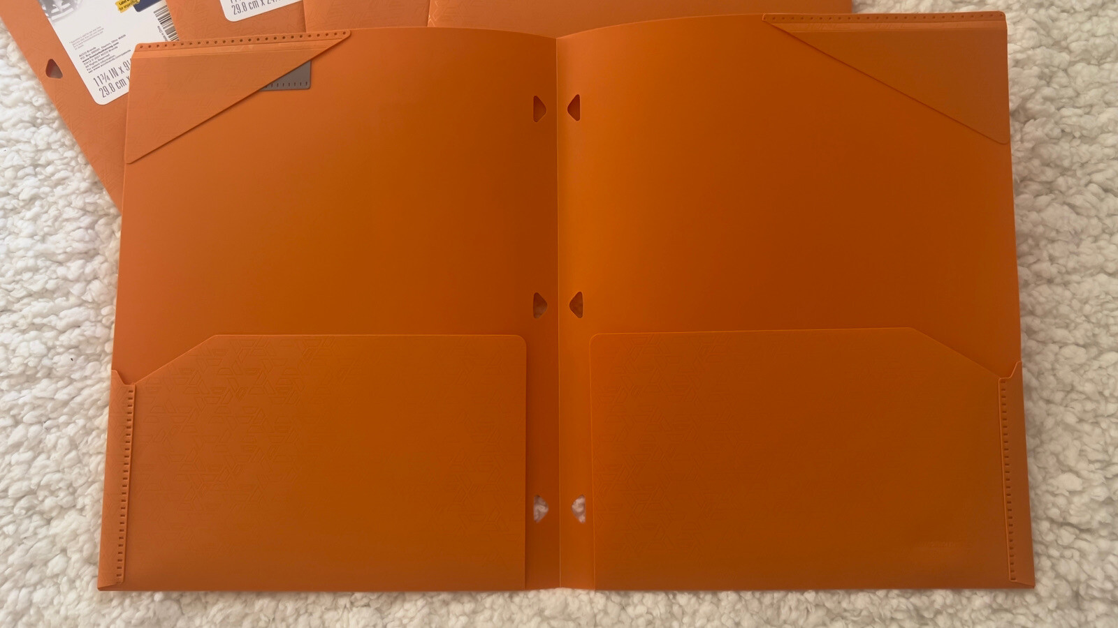 LOT OF 5 MEAD FIVE STAR 2 POCKET STAY PUT TABS FOLDERS ORANGE NO