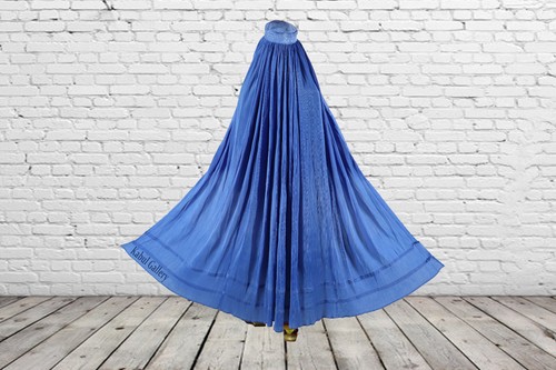 Original Afghan Frauen Burka Burqua umhang burqa Hijab niqab chador abaya Blau - Picture 14 of 22