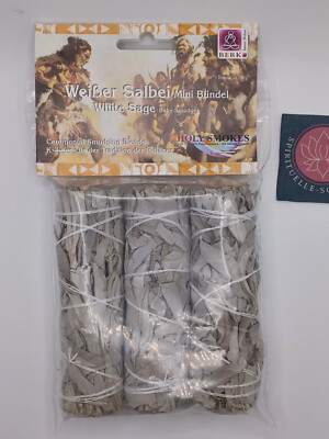 3 er Pack weißer Salbei mini white sage white smudges Holy Smokes