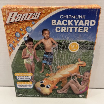 Banzai Sprinkler Toy Chipmunk Inflatable Lawn Summer Backyards Spray 5ft Water