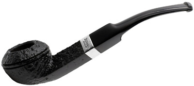 Peterson Junior Sandblast Silver Mounted 'Bent Bulldog' Small Speciality Pipe