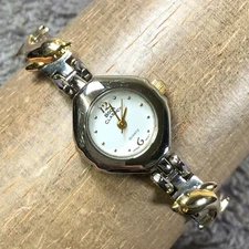 Vtg Boca Classics Accutime Women 7700 Dolphin Bracelet Quartz 21mm Watch 7 1/4"