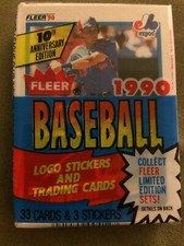 1990 Fleer Cello Card Pack Tim Wallach Expos (Top) Rick Dempsey Dodgers (Back)