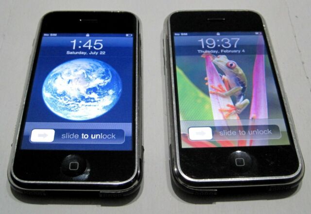 APPLE iPHONE 2G / 8GB & 16GB (1st Generation) Silver LOT OF 2 PCS