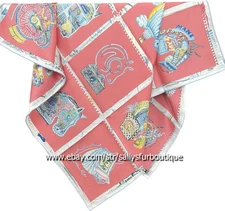 Horsehead Print 18 Momme Heavy Twill Silk Wrap Scarf Stole Double Face Shawl 35"