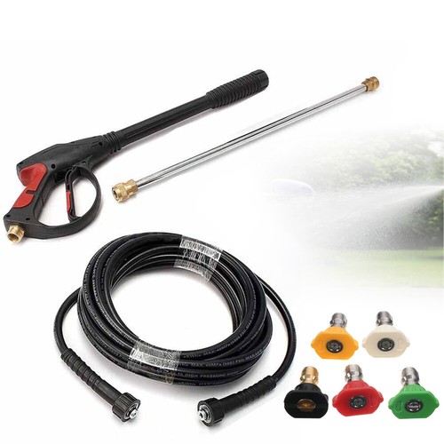 High Pressure 3000PSI Car Power Washer Gun Spray Wand Lance Nozzle and Hose Kit - Picture 3 of 10
