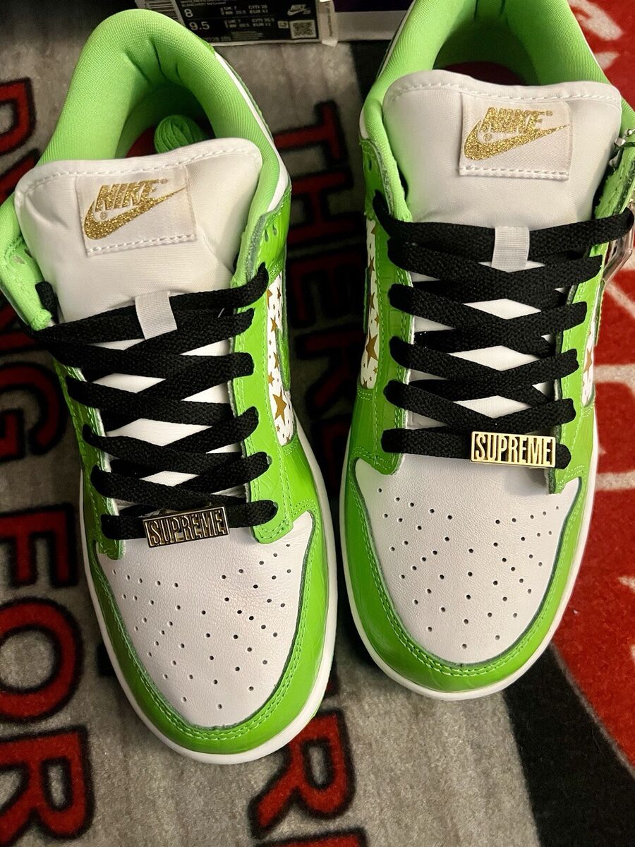 Nike Sb Dunk Low Supreme Stars Mean Green size 8 | eBay Nike Sb Dunk Low Supreme Stars Mean Green size 8 | eBay