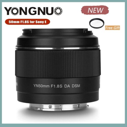 YONGNUO YN50mm F1.8S DA DSM Standard Prime Lens AF MF E-mount APS-C for Sony - Afbeelding 1 van 7