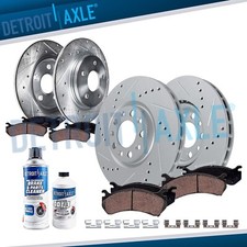 Front Rear Drilled Slotted Brake Rotors Brake Pads for Cruze Verano Volt Orlando