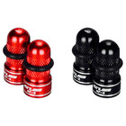 Universal Bike Valve Caps – Presta and Schrader Fit – Red or Black – 2 Pack
