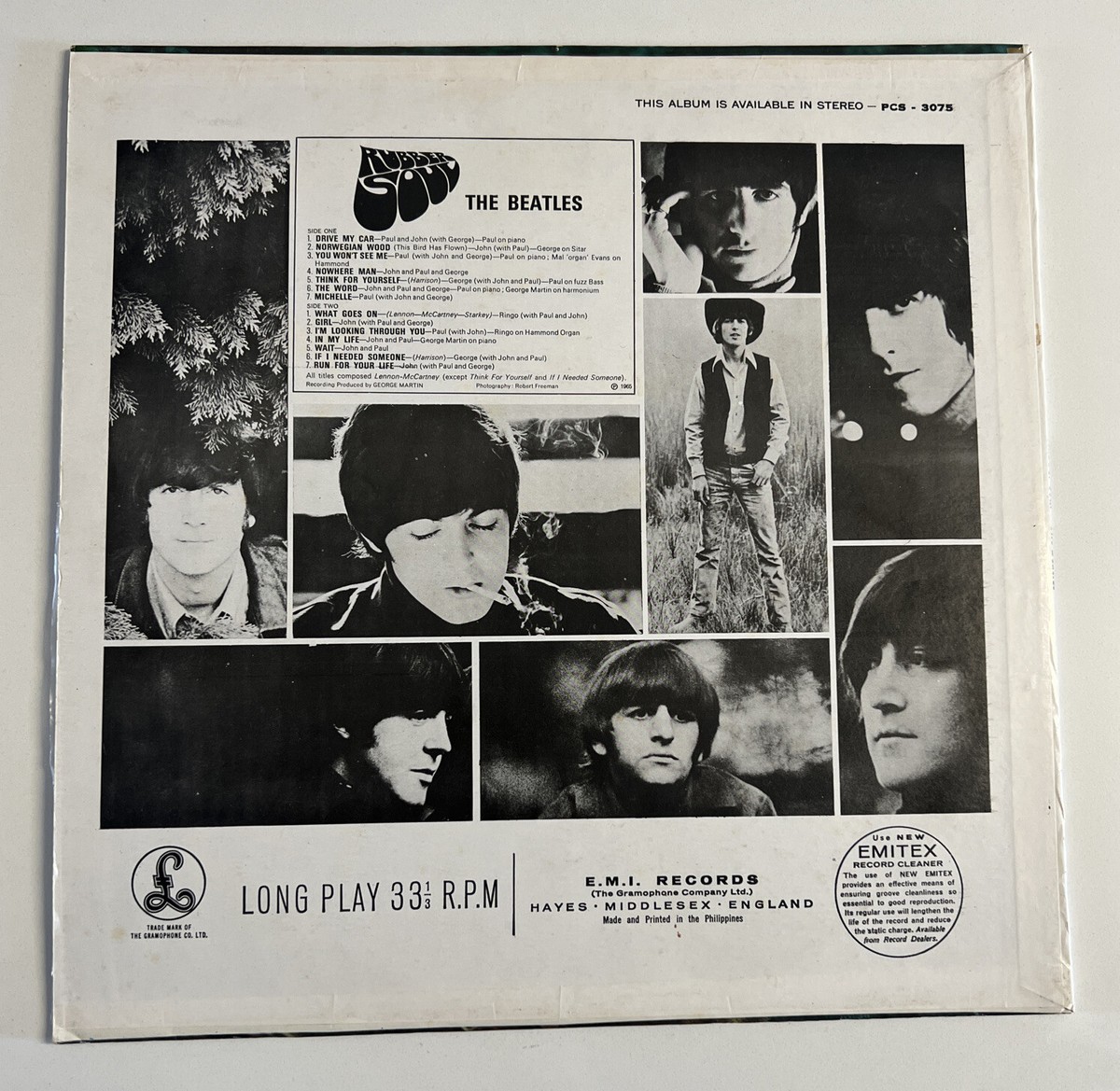 The Beatles Rubber Soul Parlophone 1965 33 1/3 rpm | eBay
