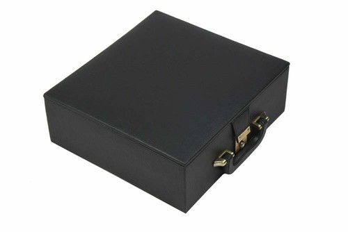 Storage Box Leatherette Coffer with Double Tray Fixed Slots for 3.75"-4.1"Pieces - Picture 6 of 6