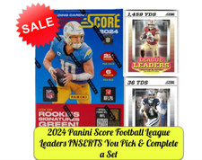 2024 Panini Score Football League Leaders INSERTS You Pick & Complete a Set