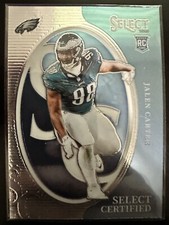 2023 Panini Select Football Jalen Carter Certified Rookies RC #CRO-JCA Eagles