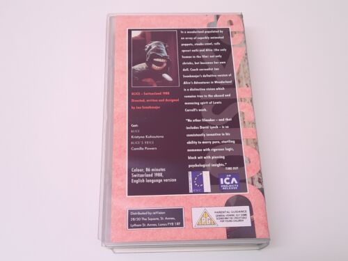 Alice 1988 VHS UK PAL eVision / ICA Video Neco z Alenky Jan Svankmajer OOP RARE - Bild 2 von 5
