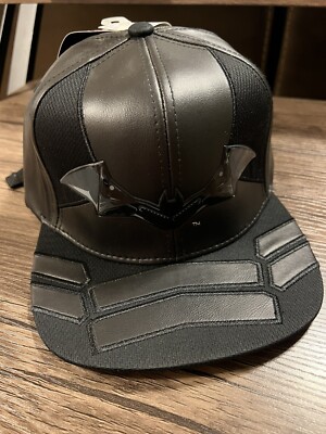 帽子 DC Comics “The Batman Movie” Leather Hat Cap Black Adjustable