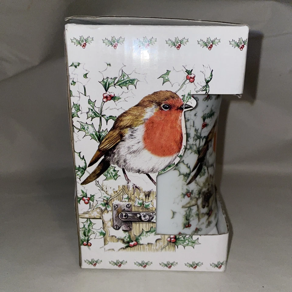 Juego de taza y posavasos de porcelana fina colección Leonardo en caja - Robin Red Breast Foto 3 de 4