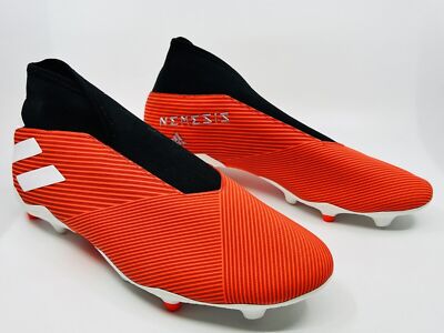 ネメシス＋FG adidas Men's Nemeziz 19.3 FG Laceless Soccer Cleats Active Red BX