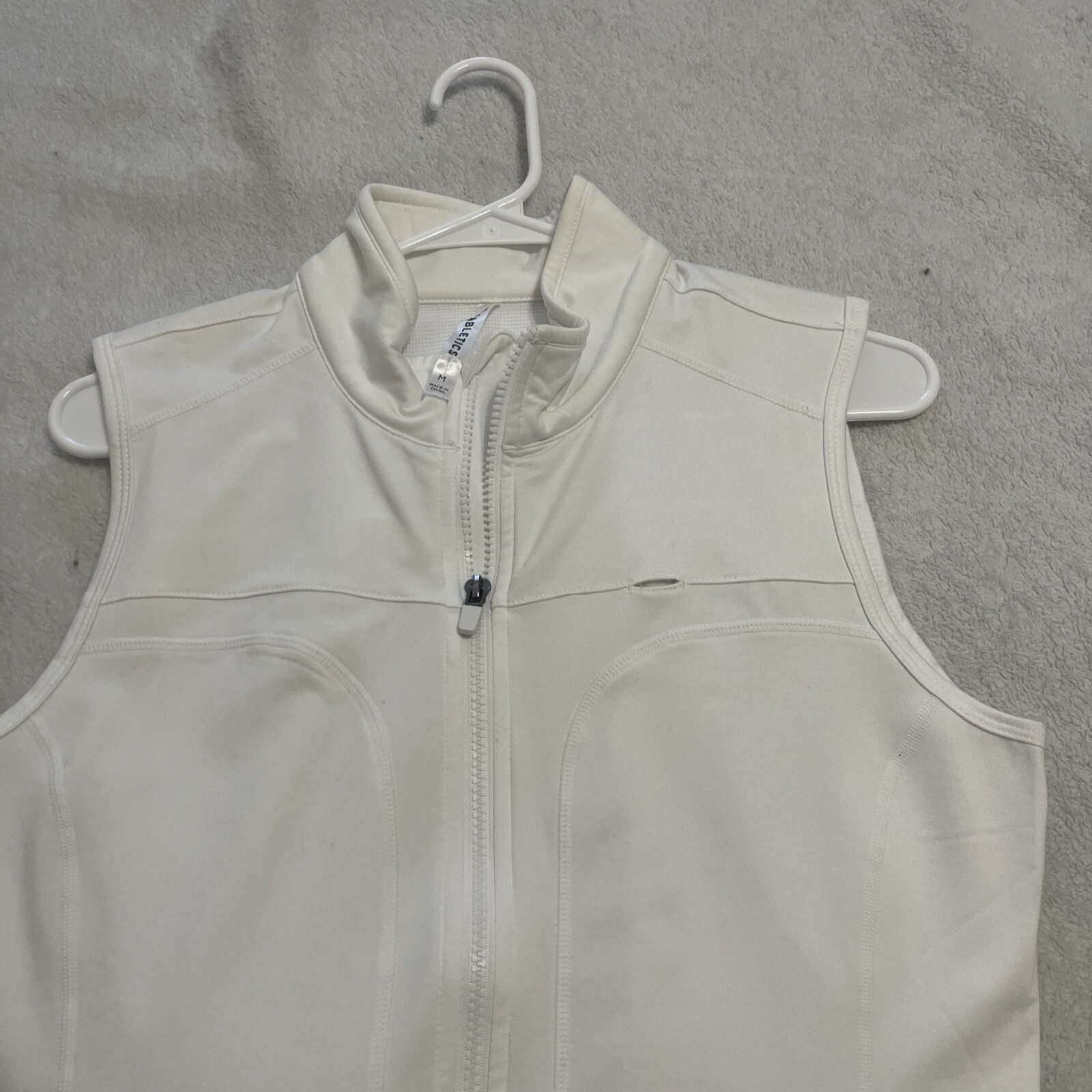 Fabletics Medium Vest White Full Zip Pockets Athl… - image 2