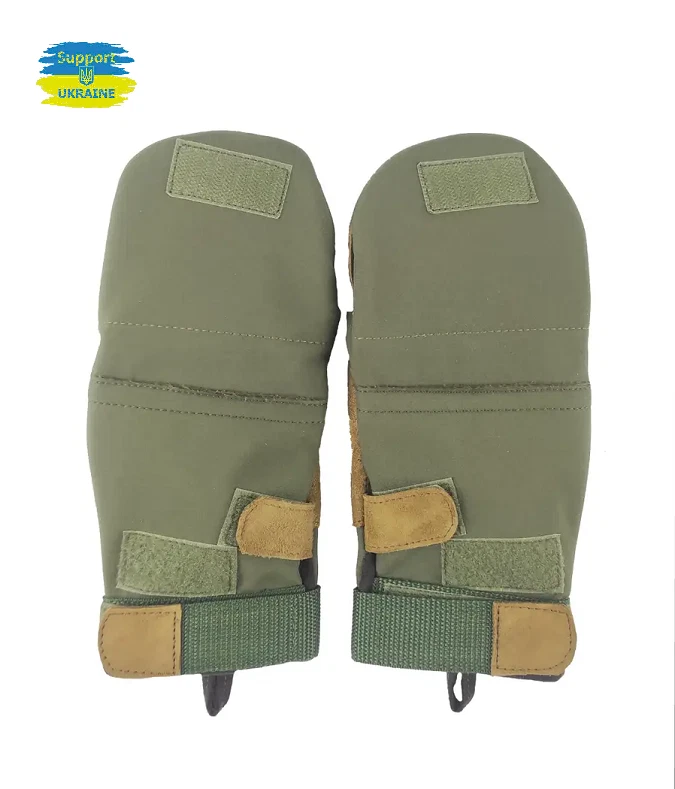 Ukrainian Armed Forces Tactical Winter Gloves half/full fingers Khaki