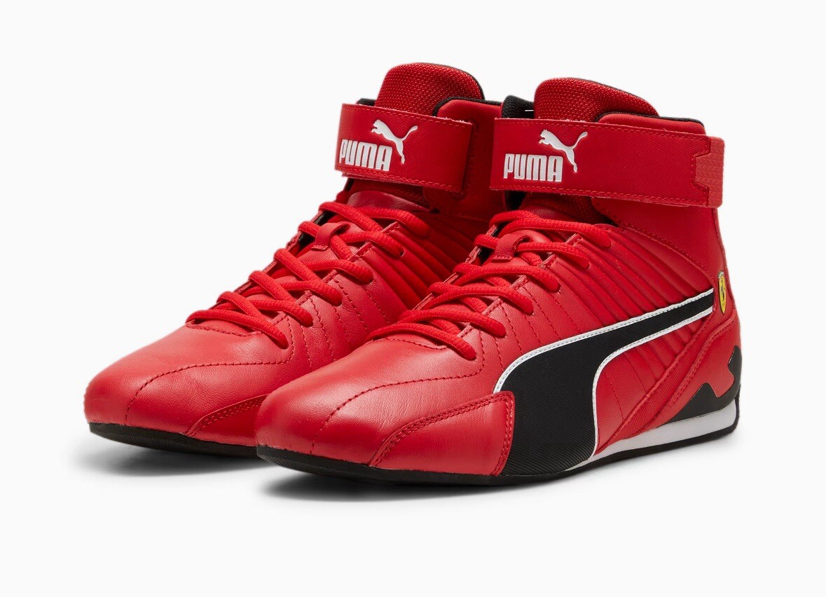 PUMA 浦和レッドダイヤモンズ ウィンドブレーカー　『 COMPAQ 』 PUMA Scuderia Ferrari Kart Cat Mid Driving Shoes Black Red 307512