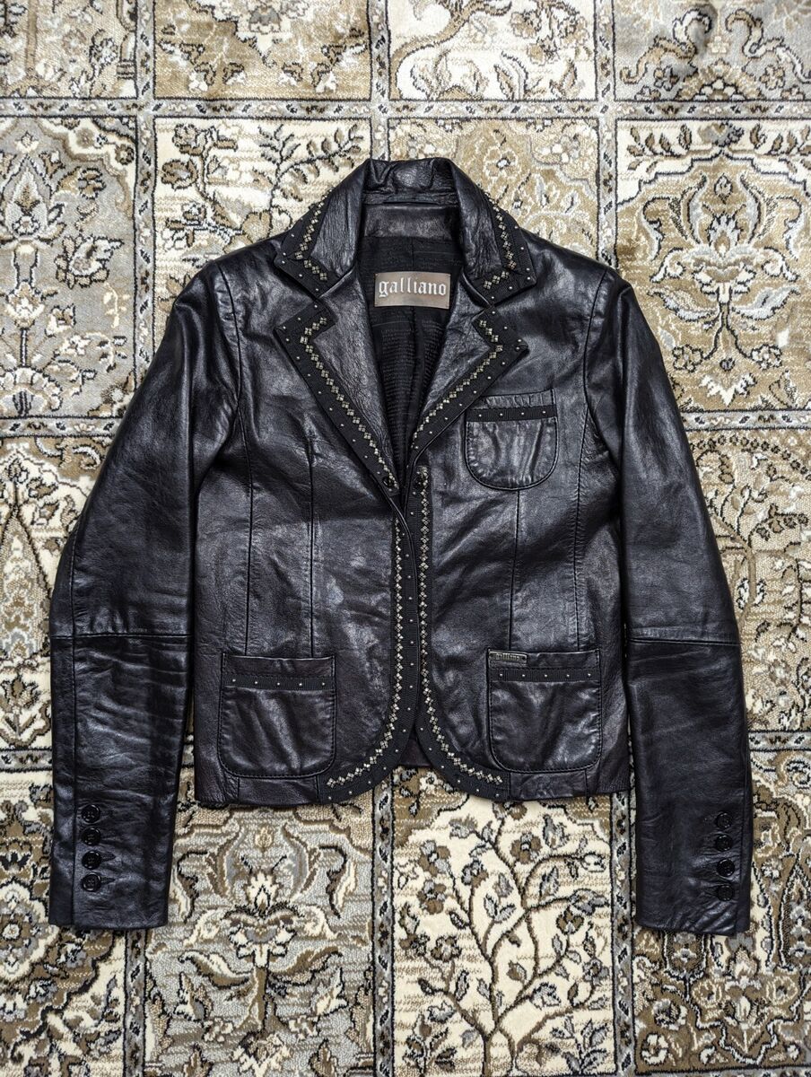 John Galliano Leather Jacket IT40 | eBay John Galliano Leather Jacket IT40 | eBay