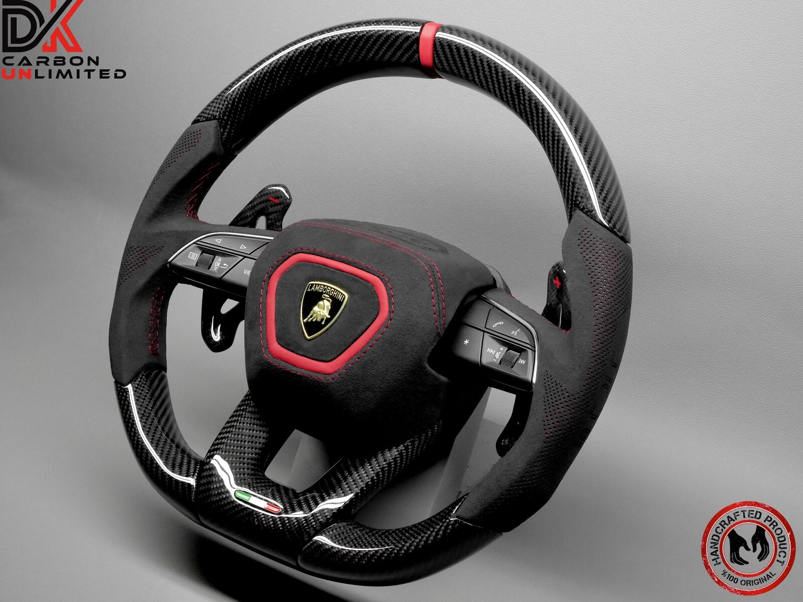 Lamborghini Urus Performante S Red Ring Alcantara Carbon Fiber Steering Wheel