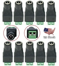 10 pcs 5.5x2.1mm 5.5x2.1mm DC Power Female Jack Free Solder Terminal Connector