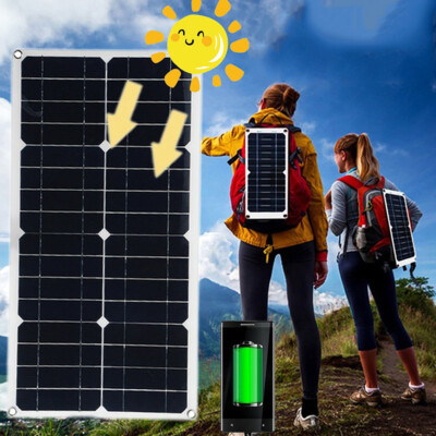 10W 5V Solar Panel Power Bank USB Phone Charger For Outdoor Hiking Travel New