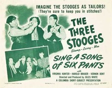SING A SONG OF SIX PANTS Movie POSTER 27x40 Shemp Howard Larry Fine Moe Howard
