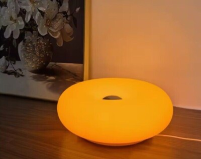 Donut Tischlampe Beistellleuchte Design Stil Touch RGB Ambiente Licht Schlafzimmer UK