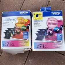2x Genuine Brother LC71CL  Ink Cartridge Magenta Cyan Yellow EXP 2023/2024 