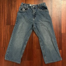 Cinch Jeans Boys 18 Regular Blue White Label Adjustable Waist 100 Cotton 28x21