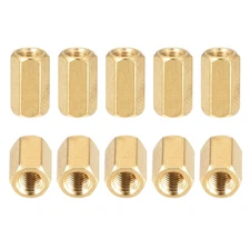 25Pack M3x9mm(DxL) Hex Standoff Spacer Nuts Female Brass Coupling Screws