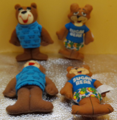 Sugar Bear Post cereal vintage plush lot 4 toys 1980s era