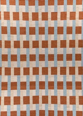 Antique Scandinavian Swedish Kilim Tile Handmade Flat weave Boho Area Rug 5×8 Ft