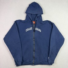 Vintage 90s Coast Guard Reverse Weave Jacket Sweatshirt Cotton Exchange Mens XL