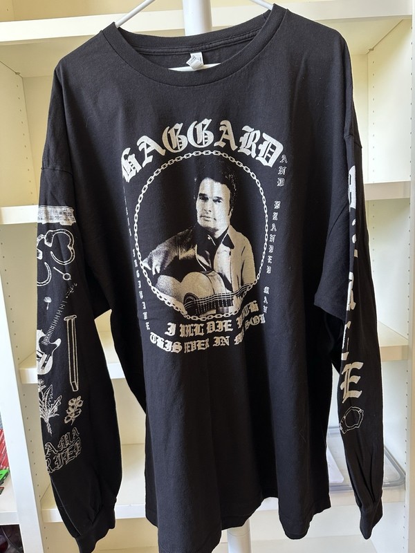 Merle Haggard Cult Of Cult Mens Shirt Black Size 3xl Long Sleeve Mama Tried!