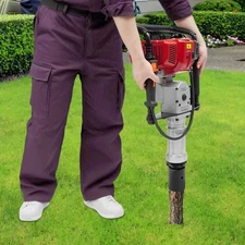 2.3HP Heavy Duty Gas Powered 52CC Fence Pile Driver T-Post Push Gasoline Engine