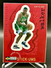 VTG 1997-98 UD Collector's Choice Stick-Ums #S2 Antoine Walker Boston Celtics