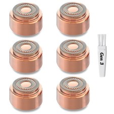 6-Pack Replacement Heads for Facial Hair Remover - Double Precision Blades, Gen